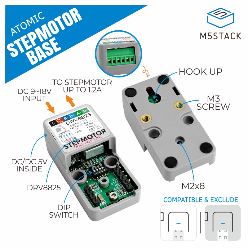 M5Stack Resmi ATOMIC Step Moto - M5Stack incelemesi ve fiyatı